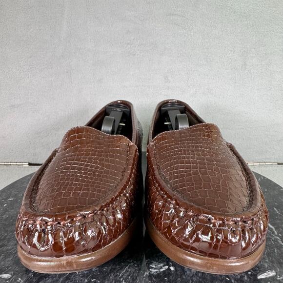 SAS Simplify Slip On Loafer Brown Croc Leather Upper Women’s Size 9M US - Picture 2 of 9